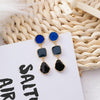 2018 Popular Korean Round Geometric Water Drop Earrings Women Square Simple Pendientes Girl Fashion Ear Jewelry Accessories - Surprise store