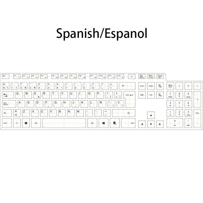 French Wireless Keyboard Mouse Set Rechargeable Mouse 2400DPI German/English/Italian/Spanish Keyboard Silent mouse for Laptop PC - Surprise store