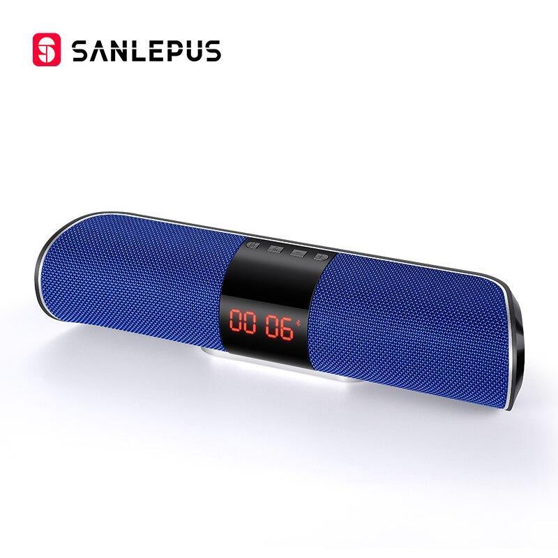 SANLEPUS Bluetooth Outdoor Speaker Metal Portable Super Bass Wireless Loudspeaker 3D Stereo Music Surround With TFCard Aux - Surprise store