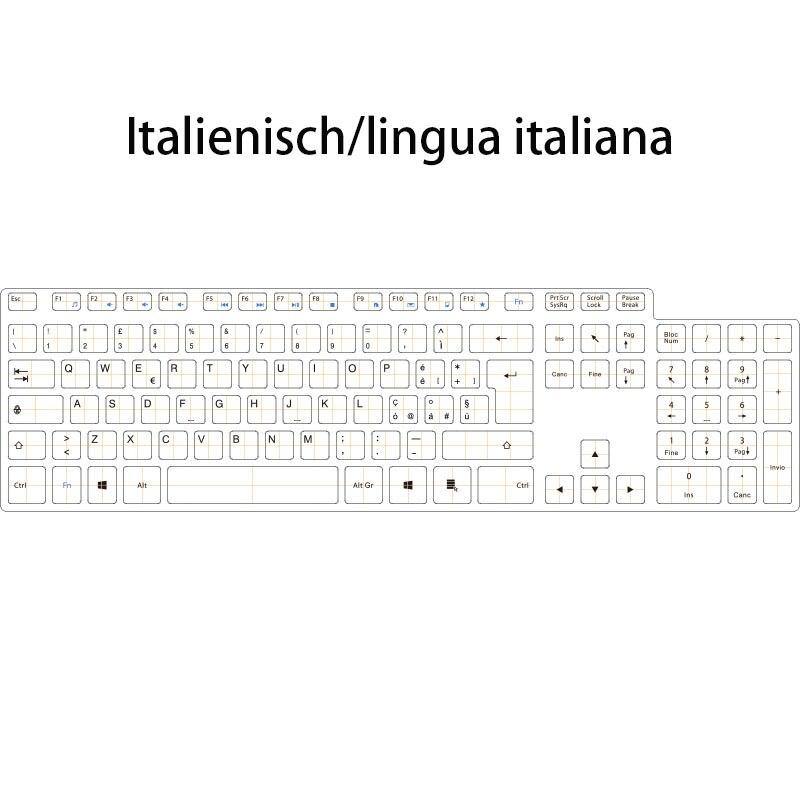 French Wireless Keyboard Mouse Set Rechargeable Mouse 2400DPI German/English/Italian/Spanish Keyboard Silent mouse for Laptop PC - Surprise store