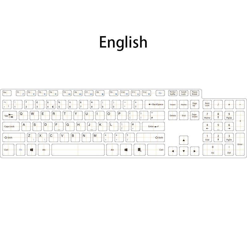 French Wireless Keyboard Mouse Set Rechargeable Mouse 2400DPI German/English/Italian/Spanish Keyboard Silent mouse for Laptop PC - Surprise store