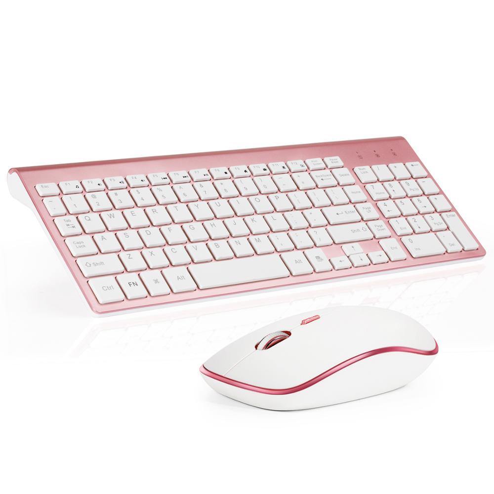 Wireless keyboard and mouse set ergonomic silent keyboard USB interface for Android Apple TV MAC - Surprise store