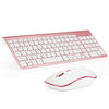 Wireless keyboard and mouse set ergonomic silent keyboard USB interface for Android Apple TV MAC - Surprise store