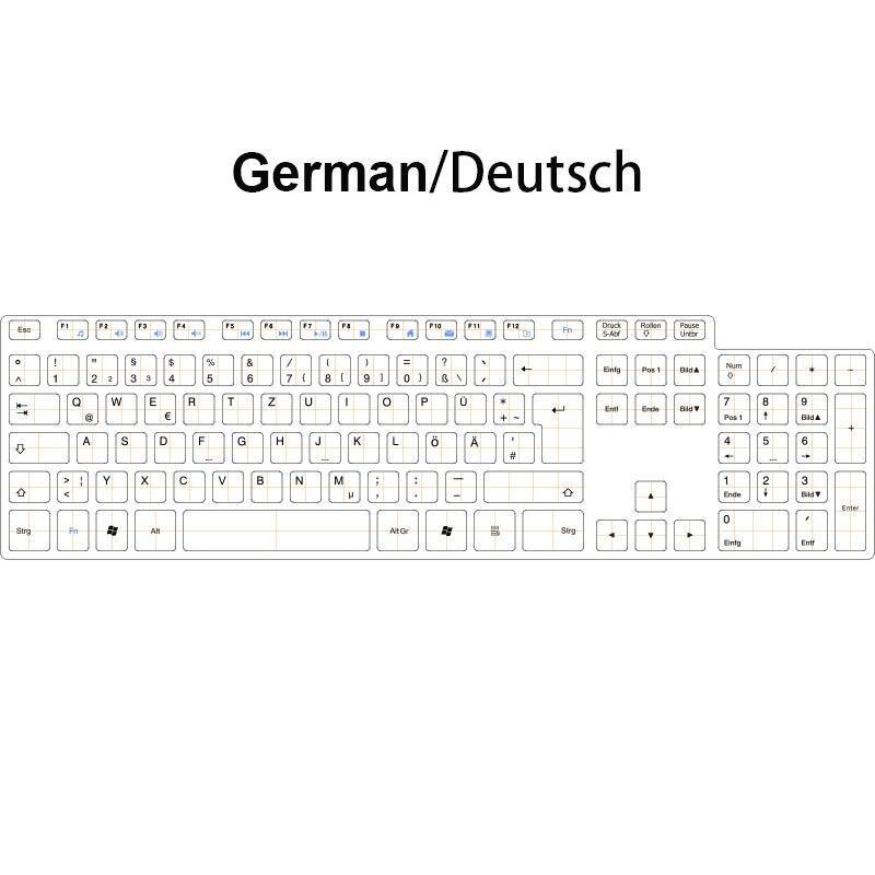 French Wireless Keyboard Mouse Set Rechargeable Mouse 2400DPI German/English/Italian/Spanish Keyboard Silent mouse for Laptop PC - Surprise store