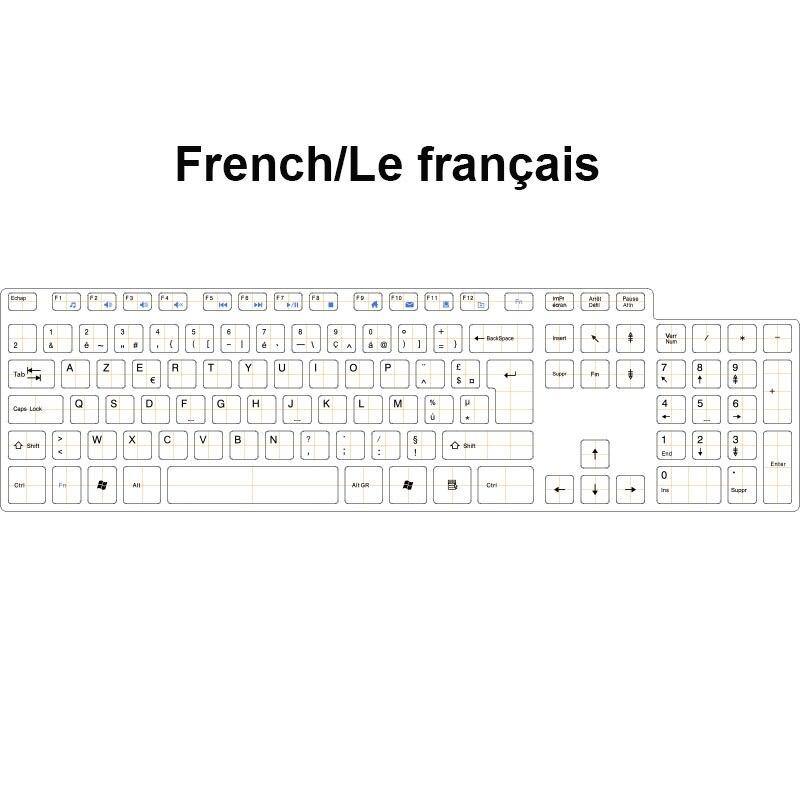 French Wireless Keyboard Mouse Set Rechargeable Mouse 2400DPI German/English/Italian/Spanish Keyboard Silent mouse for Laptop PC - Surprise store