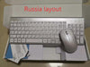 Russian keyboard wireless keyboard mouse set USB receiver with small digital compact keyboard for home office silent mouse - Surprise store