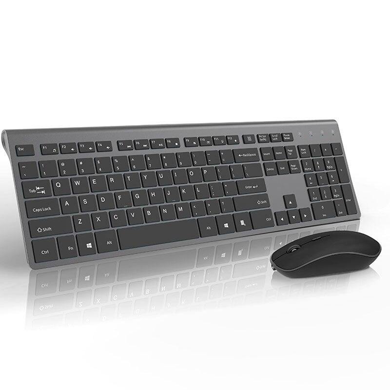 French Wireless Keyboard Mouse Set Rechargeable Mouse 2400DPI German/English/Italian/Spanish Keyboard Silent mouse for Laptop PC - Surprise store
