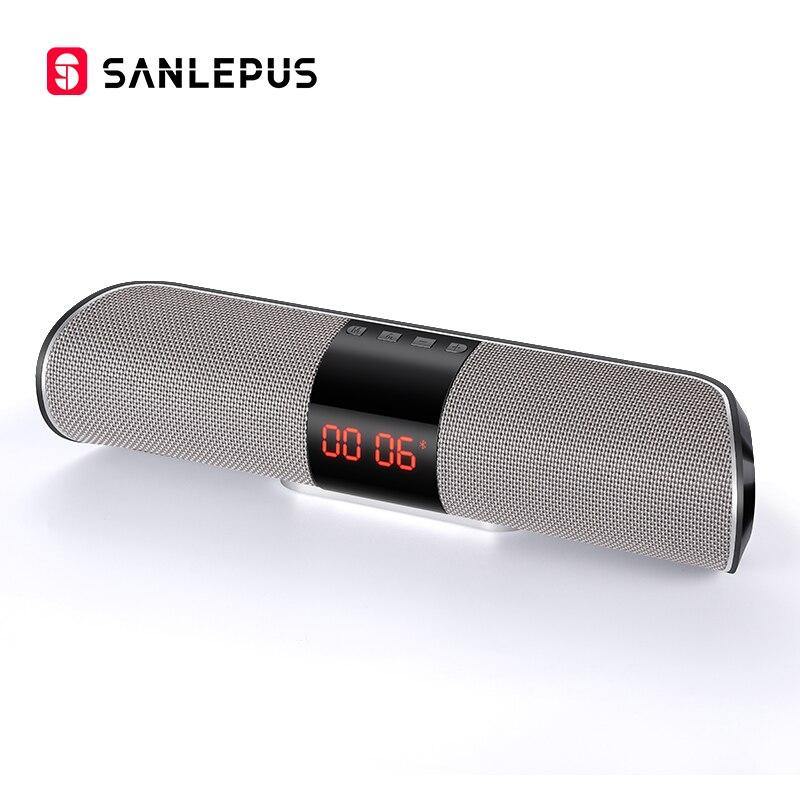 SANLEPUS Bluetooth Outdoor Speaker Metal Portable Super Bass Wireless Loudspeaker 3D Stereo Music Surround With TFCard Aux - Surprise store
