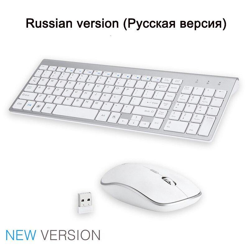 SeenDa 2.4G Wireless Silent Keyboard and Mouse Mini Multimedia Full-size Keyboard Mouse Combo Set For Notebook Laptop Desktop PC - Surprise store