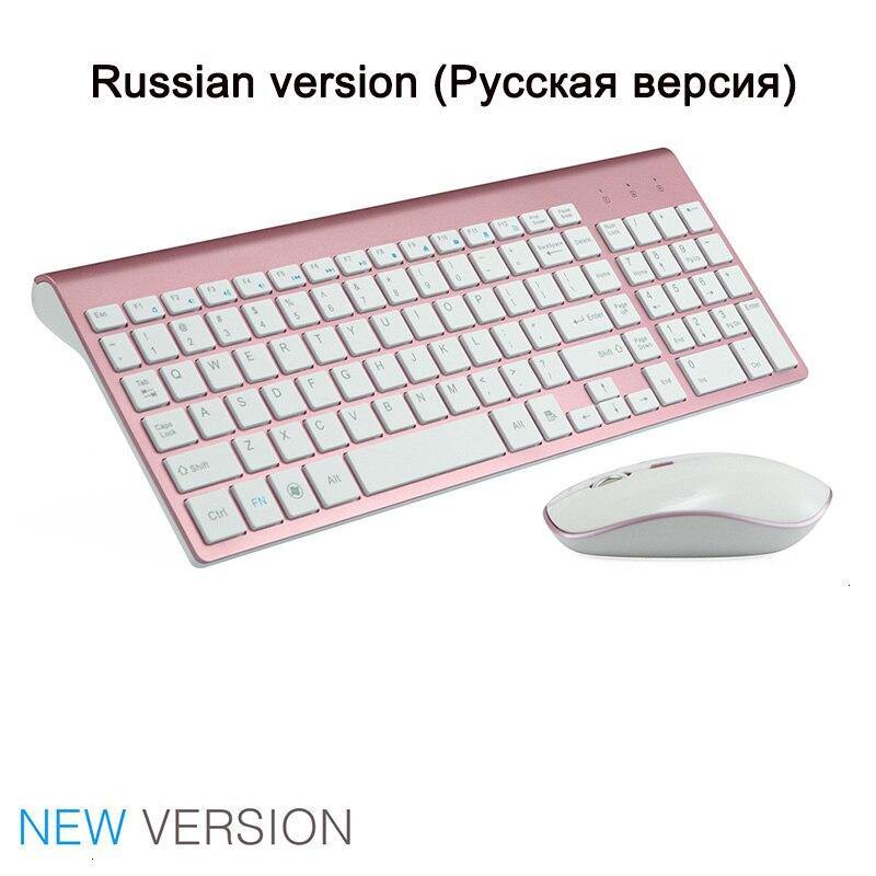 SeenDa 2.4G Wireless Silent Keyboard and Mouse Mini Multimedia Full-size Keyboard Mouse Combo Set For Notebook Laptop Desktop PC - Surprise store