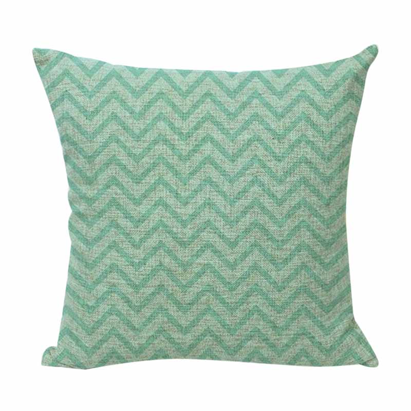 EHOMEBUYCushion Cover Green Blue Striped Cushions Home Decor Living Room Seat Printed Pillowcases Cover For Cushion Sofa