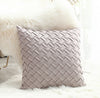 Solid Pink Grey Cushion Cover Soft Faux Suede Home Decorative Pillow Cover Woven Pattern 45x45cm/30x50cm