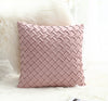 Solid Pink Grey Cushion Cover Soft Faux Suede Home Decorative Pillow Cover Woven Pattern 45x45cm/30x50cm