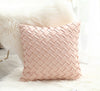 Solid Pink Grey Cushion Cover Soft Faux Suede Home Decorative Pillow Cover Woven Pattern 45x45cm/30x50cm