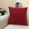Chenille Flocking Pillow Case Cushion Cover Grey Yellow Purple Red Green Coffee Circle Home Decorative Pillow Cover 45x45cm