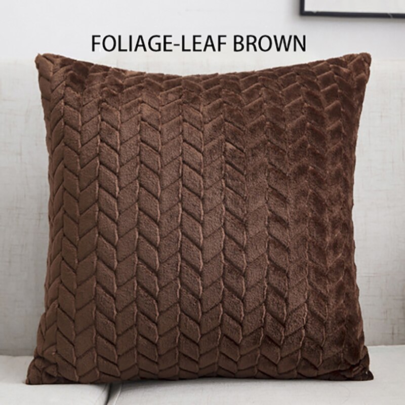 45x45cm Plush Pillow Case Brief Sofa Office Car Decorative Cushion Covers Back Cushion Comfortable Not Vacuuming Pillow Cover