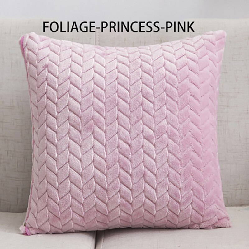 45x45cm Plush Pillow Case Brief Sofa Office Car Decorative Cushion Covers Back Cushion Comfortable Not Vacuuming Pillow Cover