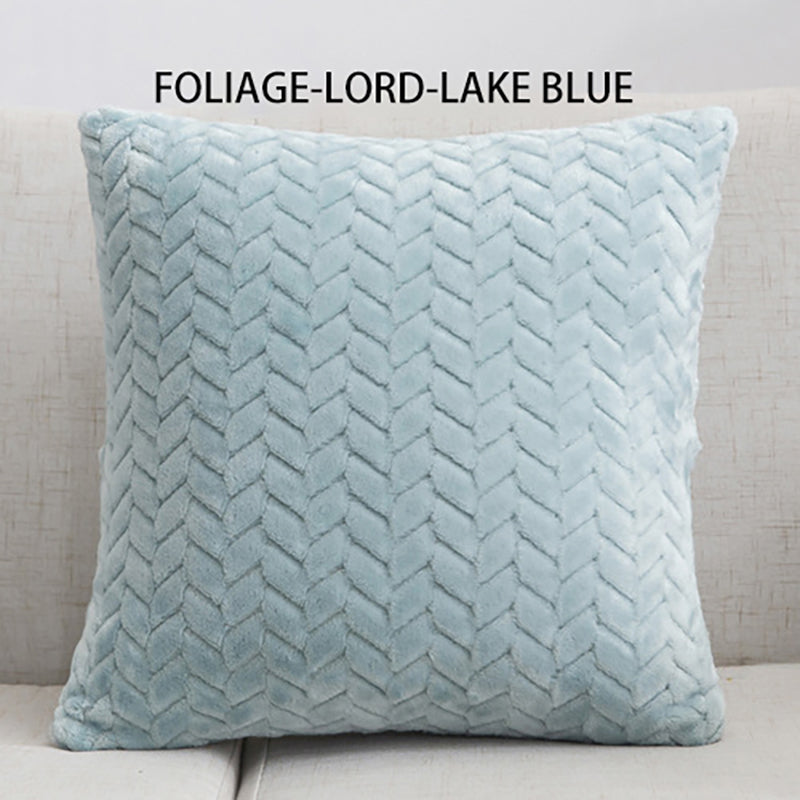 45x45cm Plush Pillow Case Brief Sofa Office Car Decorative Cushion Covers Back Cushion Comfortable Not Vacuuming Pillow Cover