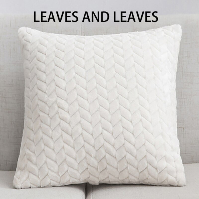45x45cm Plush Pillow Case Brief Sofa Office Car Decorative Cushion Covers Back Cushion Comfortable Not Vacuuming Pillow Cover
