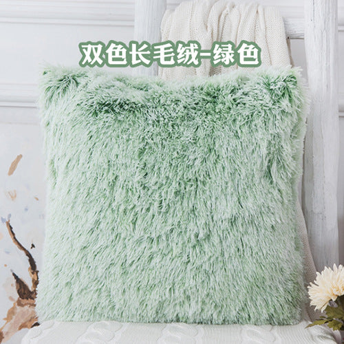 Soft Faux Fur Pillows Case Plush Cushion Cover Pink Blue Purple Warm Living Room Bedroom Sofa Decorative Pillows Cover 43x43cm
