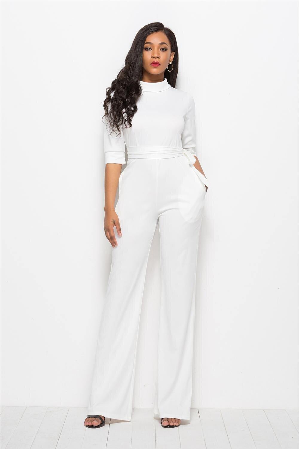 large size 3xl jumpsuit women Casual Rompers long sleeve jumpsuit female plus size jumpsuits winter bandage - Surprise store