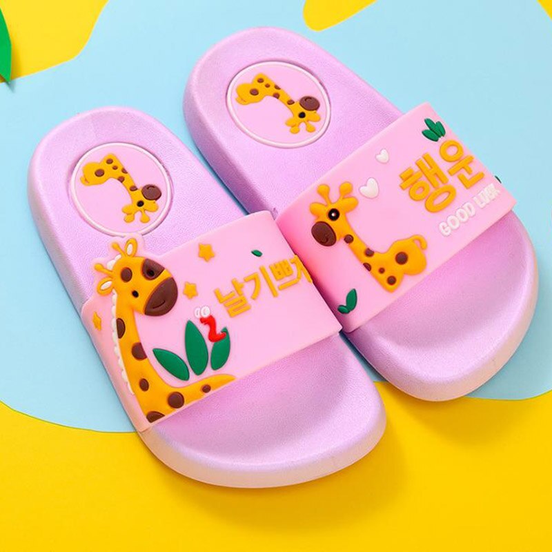 New Summer Cartoon Unicorn Kids Slippers Home and Outdoor Child Boy Girl Sandals Soft Soles Non-slip