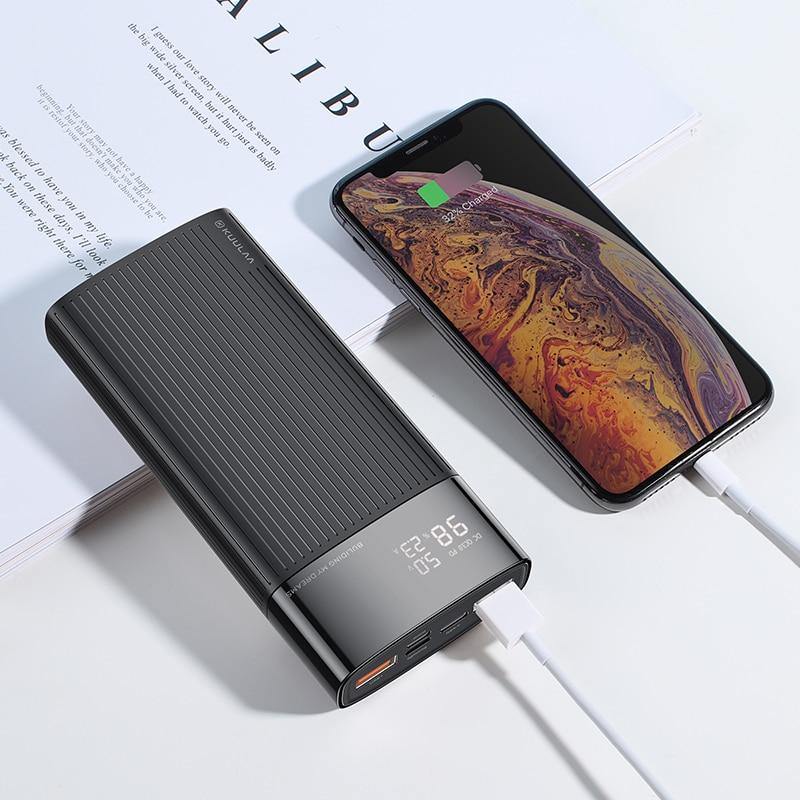 KUULAA power bank 20000mah Quick Charge 3.0 portable charger PD fast charging powerbank for redmi note 9 poco x3 iphone 11 X XR - Surprise store