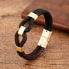 24 Style Classic Men Leather Bracelet Simple Metal Magnetic Button Hand-woven Rope Unisex Women Bangles 2020 Jewelry Accessories