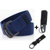 Military Equipment Belt Men Elastic Nylon Tactical Belts For Jeans Pants Solid Strap Canvas Double Ring Metal Buckle Waist Belt