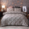 White Duvet Cover Set Pinch Pleat 2/3pcs Twin/Queen/King Size Bedclothes Bedding Sets Luxury Home Hotel Use(no filling no sheet)
