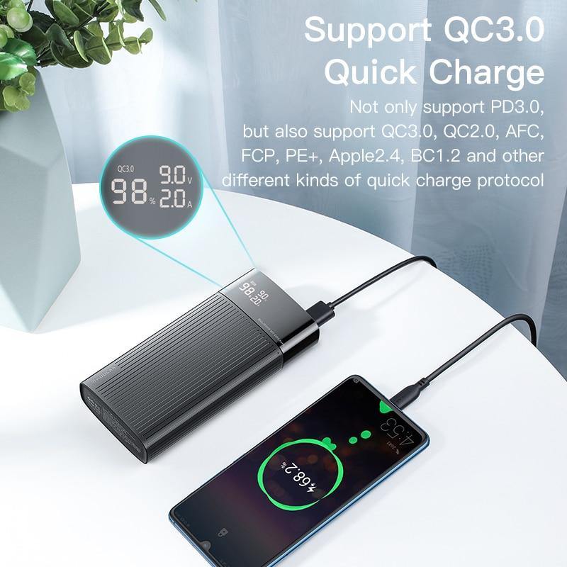 KUULAA power bank 20000mah Quick Charge 3.0 portable charger PD fast charging powerbank for redmi note 9 poco x3 iphone 11 X XR - Surprise store