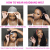 Headband Wig Human Hair Short Curly Wig Brazilian Remy Full Machine Made Headband Wig For Black Women Deep Wave Human Hair Wig