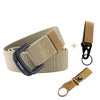 Military Equipment Belt Men Elastic Nylon Tactical Belts For Jeans Pants Solid Strap Canvas Double Ring Metal Buckle Waist Belt