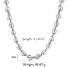 Stainless Steel Marina Coffee Beans Link Chain Necklace for Men Women 7/9/11mm Gold Silver Color Necklace Jewelry Gifts LKNM176