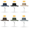 2020 New Fashion Summer Bucket Hat Cowboy Men Outdoor Fishing Hiking Beach Hats Mesh Breathable Anti UV Sun Cap Large Wide Brim
