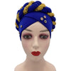 Latest Diamonds Turban Cap for Women Ready Female Head Wraps African Auto Geles Aso Oke Headtie Muslim Headscarf Turbans Hat