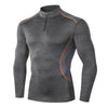Sport High collar Compression Shirts Men Bodybuilding Sportswear T-shirtLong Sleeve Top Gyms T Shirt Men Fitness Tight Rash gard - Surprise store