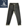 SauceZhan 315XX Slightly Tapered Selvedge Jeans Raw Denim Jeans Unwashed BLUE Jeans 14.5 Oz Motorcycle Jeans Jeans Men