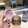 600ml Plastic Sports Water Bottle Cup Creative Portable Leak-proof Student Kids Bottle for WaterOutdoor Sport Camping Space Cup