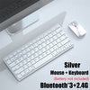 Bluetooth 5.0 & 2.4G Wireless Keyboard and Mouse Combo Mini Multimedia Keyboard Mouse Set For Laptop PC TV iPad Macbook Android