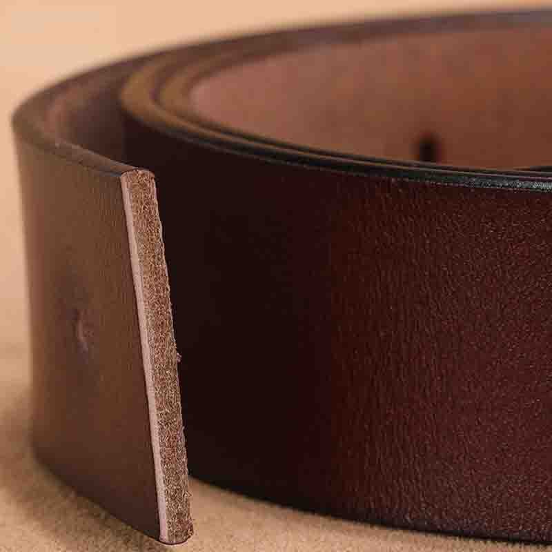 Men Belt Genuine Leather Luxury High Quality Plus Large Size 130 140 150cm Business Pin Buckle Belt Men's Jeans Accessories Man
