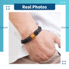 Trendy Genuine Leather Bracelets Men Stainless Steel Clasp Charm Bracelet For Male 6 Style Natural Tiger Eye Lava Stone Jewelry