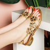 WUYAZQI Sandals women's new high heel crystal inlaid diamond wedding shoes open toe fashion Bohemian women's Roman shoes B8