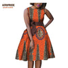 autumn women african dress AFRIPRIDE private custom sleeveless knee-length A-Line pleated casual dress pure cotton A722584 - Surprise store