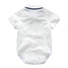 Baby Boy Clothes Summer Gentleman Birthday Suits Newborn Party Dress Soft Cotton Solid Rmper + Belt Pants Infant Toddler Set
