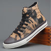 Spring New Men's High-top Canvas Shoes Korean Fashion Camouflage Vulcanized Shoes Round Toe Trend Tie Sneaker Rubber Men Boots - Surprise store