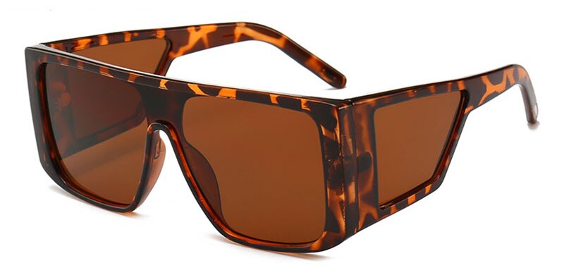 SHAUNA Square Punk Sunglasses Men Double Lens Windproof One Pieces Lens Eyewear Women Flat Top Cool Retro Goggle Sun Glasses Men