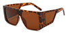 SHAUNA Square Punk Sunglasses Men Double Lens Windproof One Pieces Lens Eyewear Women Flat Top Cool Retro Goggle Sun Glasses Men