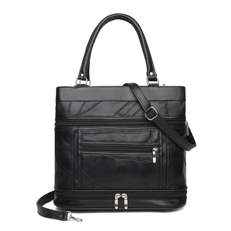 Luxury Sheepskin Bags for Women 2021 Fashion Patchwork Handbags Ladies Genuine Leather Shoulder Crossbody Bag High Quality Sac