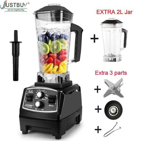 Timer BPA Free 3HP 2200W Commercial Blender Mixer Juicer Power Food Processor Smoothie Bar Fruit Electric Blender